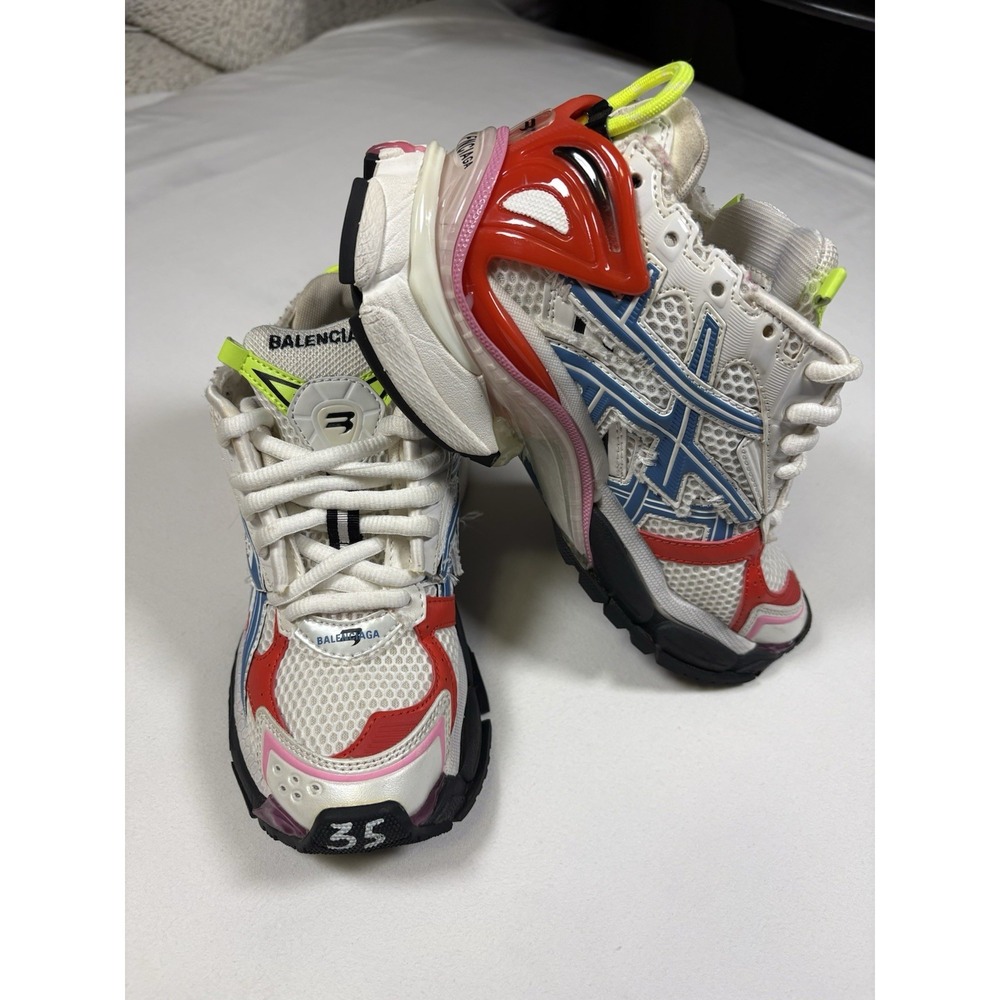 Balenciaga Runner Multicolor Mesh Athletic Sneakers Size 5 US Womens 677403